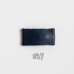 Navy Leather Snap Clip